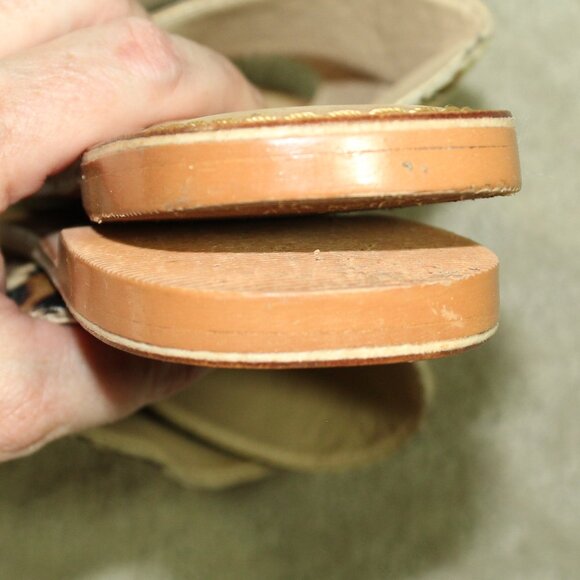 BC Women's 7 Calf Hair Cheetah Print Flat Slide Sandals EUC! - Picture 5 of 6